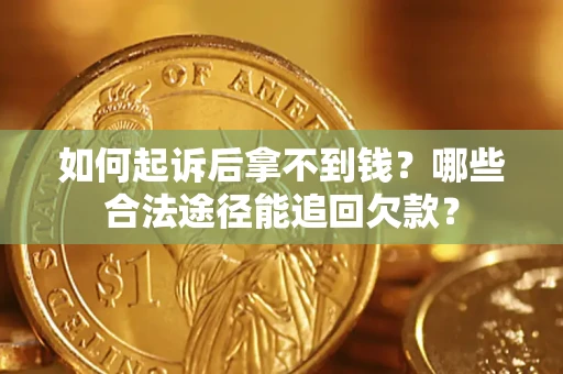 武汉如何起诉后拿不到钱？哪些合法途径能追回欠款？