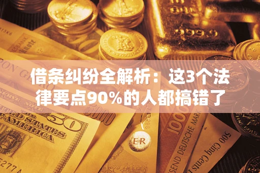 武汉借条纠纷全解析：这3个法律要点90%的人都搞错了