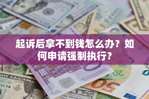 武汉起诉后拿不到钱怎么办？如何申请强制执行？