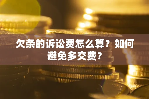 武汉欠条的诉讼费怎么算？如何避免多交费？