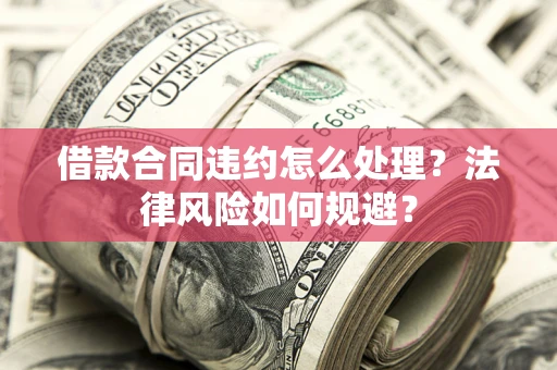 武汉借款合同违约怎么处理？法律风险如何规避？