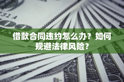 武汉借款合同违约怎么办？如何规避法律风险？